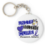 UNITE BELIEVE CURE Rheumatoid Arthritis keychains