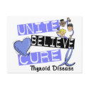 UNITE BELIEVE CURE Thyroid Disease postcards