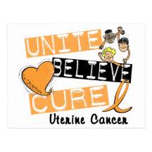 UNITE BELIEVE CURE Uterine Cancer Post Card