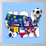 United behind the USA soccer team Posters