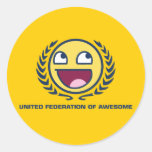 United Federation of Awesome Round Stickers