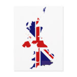 United Kingdom flag map postcards