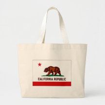 United States California Flag Tote Bags