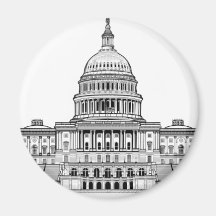 United States Capitol Building Refrigerator Magnets