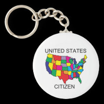 United States Citizen keychain keychains