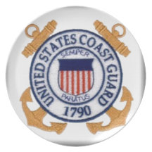 United States Coast Guard Emblem Dinner Plates