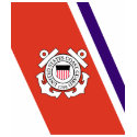 United States Coast Guard Racing Stripe - Left t-shirts