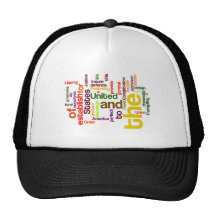 United States Constitution Preamble Word Cloud Mesh Hats