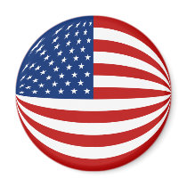 United States Fisheye Flag Magnet