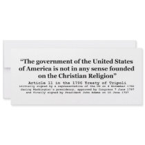 United States Not Founded on Christian Religion Personalized Invites