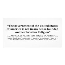 United States Not Founded on Christian Religion Photo Card Template