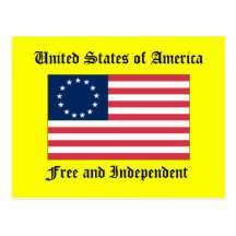 United States of America Free and Independant Postcard