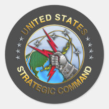 United States Strategic Command Round Stickers