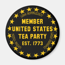 United States Tea Party Fridge Magnet