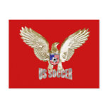 United States US soccer Eagle soccer artwork postcards