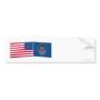 United States & Utah Flags Bumper Stickers