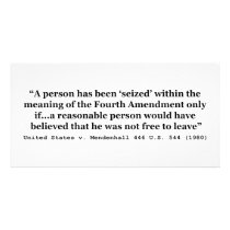 United States v Mendenhall 446 US 544 1980 Customized Photo Card