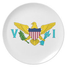 United States Virgin Islands Flag Party Plate