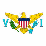 United States Virgin Islands, United States flag Photo Sculpture