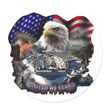 United We Stand 2 Round Sticker