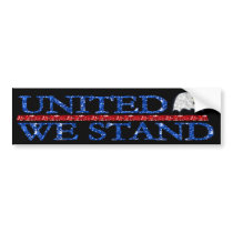 United We Stand (black) Bumper Stickers