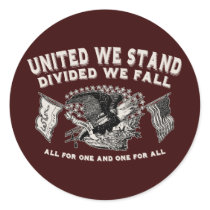 United We Stand Round Stickers
