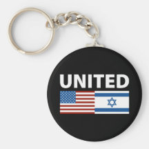 United with Israel Keychains