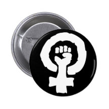 Universal Female symbol Solidarity hand Pinback Button