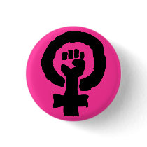Universal Female symbol Solidarity hand Hot Pink