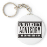 University Advisory The Depressed Guy keychains