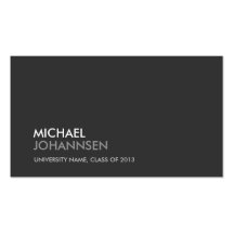 UNIVERSITY/COLLEGE STUDENT DARK Business Card