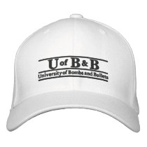 University of Bombs & Bullets Embroidered Baseball Caps