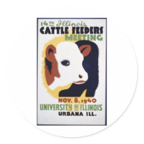 University of Illinois - 1940 Round Sticker