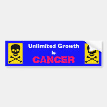 Unlimited Growth is CANCER Bumper Sticker
