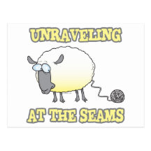 unraveling at the seams funny sheep cartoon postcards