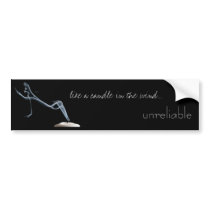 Unreliable Candle Bumper Sticker