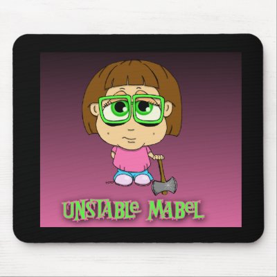 Unstable Mabel Mouse Mat by cimmerrian