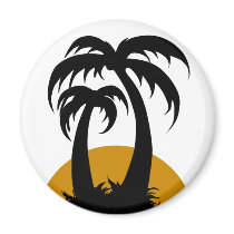 Unter Palmen Refrigerator Magnet
