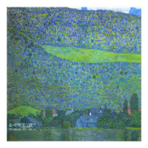 Unterach at Attersee by Gustav Klimt Victorian Art Custom Invites