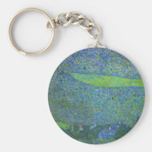 Unterach at Attersee by Gustav Klimt Victorian Art Keychains