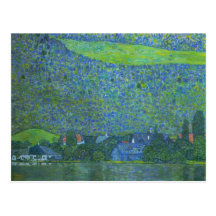 Unterach at Attersee by Gustav Klimt Victorian Art Postcards