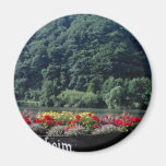 Unused boat used as flower bed, Mannheim, Germ Fridge Magnet