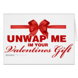 Unwrap Me valentines Day Gift - Love present heart Cards