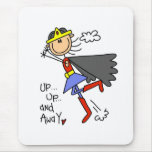 Up and Away Girl Hero mousepads