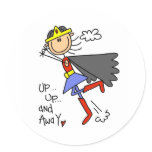 Up and Away Girl Hero stickers