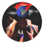 Up for the taking round sticker