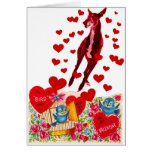 Up in The Air Red Valentine's Day Card