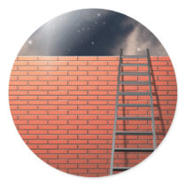 Up Round Sticker
