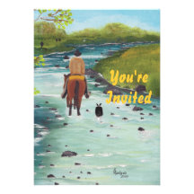 Up the Creek ~ Australian Shepherd & Cowboy gifts Invite