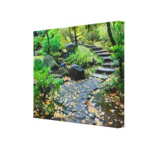 Up the Garden Stairs Canvas Print